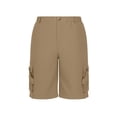 thumbnail image 7 of Tauxra Cargo Shorts for Men with Elastic Waist Multi Pockets Casual Summer Solid Color Button Zipper Everyday Outdoor Wear, 7 of 7