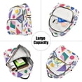 thumbnail image 5 of FORMRS Mini Backpack Purse for Women Travel Daypack Casual Shoulder Bag, Green Retro Shapes, 5 of 7