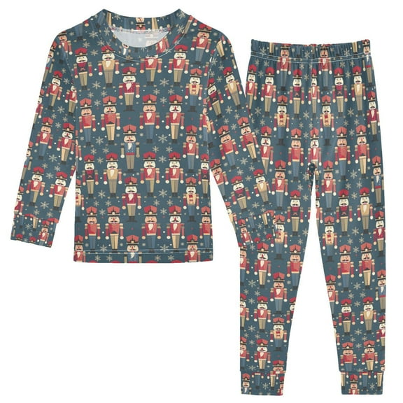 Pajama Nutcracker Pattern Cute Comfortable Cotton Two-piece Pajama Set