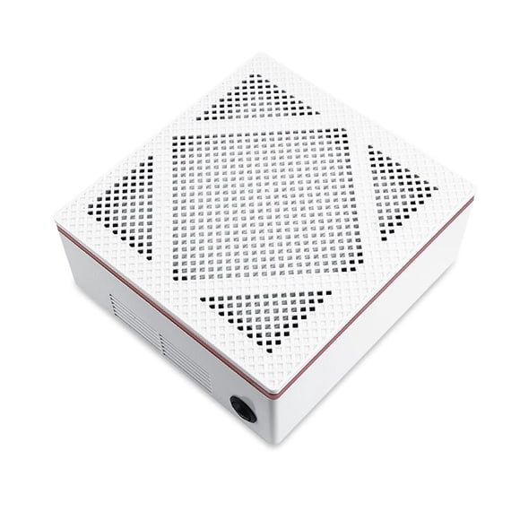 Minnieouse Ventilador de succión fuerte de 60W, máquina de vacío para uñas, removedor de polvo de plástico para pulido de uñas, accesorios Juegos de manicura Blanco Enchufe de EE. UU.