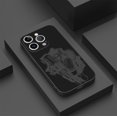 thumbnail image 3 of Protección de moda: Funda plateada para iPhone de doble capa esmerilada con gráfico moderno para iPhone 15 Pro Max 14 13 12 Pro 11, 3 of 4