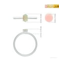 thumbnail image 5 of Angara Natural Opal Ring - Classic Solitaire Oval Opal Promise Ring in Platinum for Women | October Birthstone Jewelry (Ring Size = 11), 5 of 9
