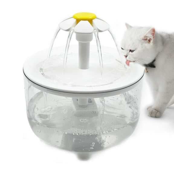 EVNELE Pet Fountain - Cat Water Fountain Indoor, Automatic Water Fountain for Cats and Dogs,41oz/1.2L Cat Dog Water Dispenser, White