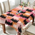 thumbnail image 4 of 60x90 Inch Tablecloth Polyester Square Tablecloth for Home Kitchen Dinner Decor Orange and Black Bats, 4 of 9