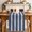 Navy, White, Blue, variant on Grey Striped Table Runner 90 Inches, Farmhouse Aesthetic Modern Stripes Bed Runner Dresser Scarves Tabletop for Indoor Outdoor Parties/Ceremony/Banquet, 13" x 90"