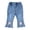 Blue G, variant on Asxite Toddler Girls Jeans Casual Flared Leg Pants Bow Detail Side Slit Pockets 6 M-5 Y