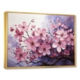 thumbnail image 2 of Designart "Amethyst-Hued Dogwood Blossoms II" Dogwood Floater Framed Canvas Wall Art, 2 of 5