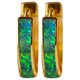 thumbnail image 1 of Pendientes de Opalo Minimalista Opalo de Fuego Pendientes de aro Dainty Azul Verde Blanco Brillante Gemstone Earring Regalo para Ella, 1 of 2