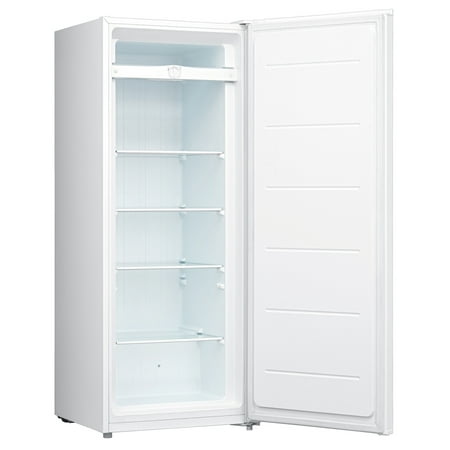 Koolatron Garage-Ready Upright Freezer(198L) White  Low-Frost  Flat Back  Glass Shelves