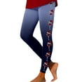 thumbnail image 1 of Gibobby leggings de invierno para mujer Leggings para mujer Leggings de entrenamiento Pantalones de bloque de color con estampado navideño Leggings elásticos (Azul, L), 1 of 5