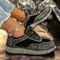 thumbnail image 6 of Rhinestone Sneakers for Women Platform Sparkly Glitter Bling Tennis Shoes Fashion Bedazzled Wedding Bridal Party Walking Sneakers, Cute Bowknot Glitter Bling Loafers, 6 of 8