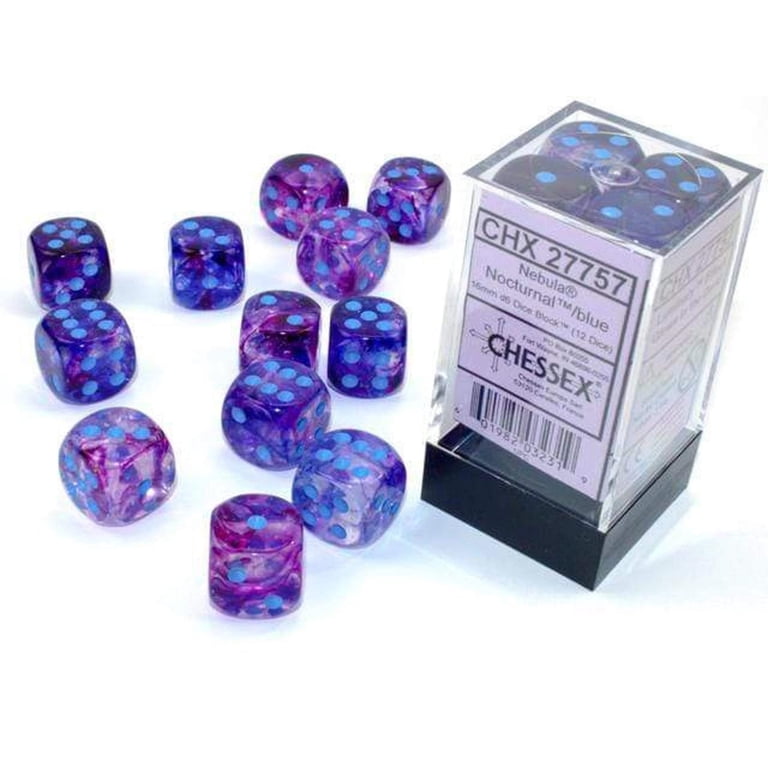Chessex 27966 – Dés 12 Mm – Sky W/Silver – Bloc De 36 Dés – Pips – Jeu De Rôle – Idéal Pour Collectionneurs