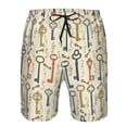 thumbnail image 3 of Pofeuu Vintage Keys1 Prin Men's Swim Trunks Quick Dry Bathing Suit Swimming Board Shorts Mesh Lining Beach Swimwear-3X-Large, 3 of 6