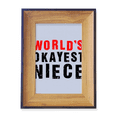 thumbnail image 1 of World's Okayest Niece Best Quote Photo Frame Exhibition Display Art Desktop Painting, 1 of 3