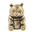 thumbnail image 1 of Figura coleccionable en miniatura de panda de latón, decorativa, de tamaño mini, para escritorio, estantería, mesa, estudio, hogar, habitación, coche, 1 of 8