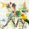 thumbnail image 4 of ZeenArt Bird Parakeet Toys, Bird Loofah Toys Foraging Hanging Toy for Cockatiel Conure African Finches, 4 of 7