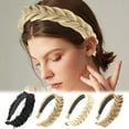 thumbnail image 5 of Headband WithTooth Wide Braid Messy Hair Hoop, Non-Slip Messy Braided Headband, Women Synthetic Hair Plaited Braids Elastic Headband, 5 of 5