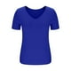 thumbnail image 5 of Tops de Color Sólido para las Mujeres, Manga Corta con Cuello en V Suéter Blusa de Moda para Ocasional, Fiesta Y Trabajo, 5 of 7