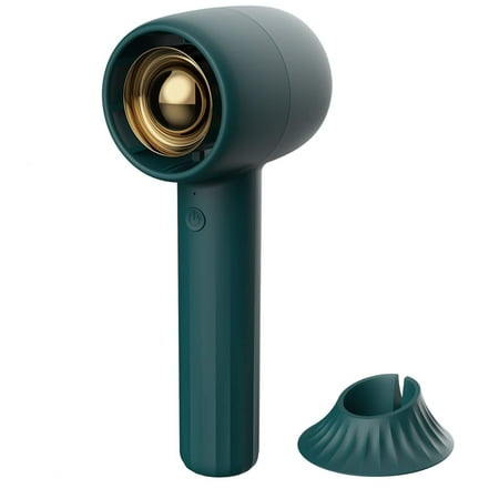 

Portable Handheld Fan with Aromatherapy Personal USB Rechargeable Mini Turbo Fan with 3-Speed Adjustable and Desktop Base (Green)