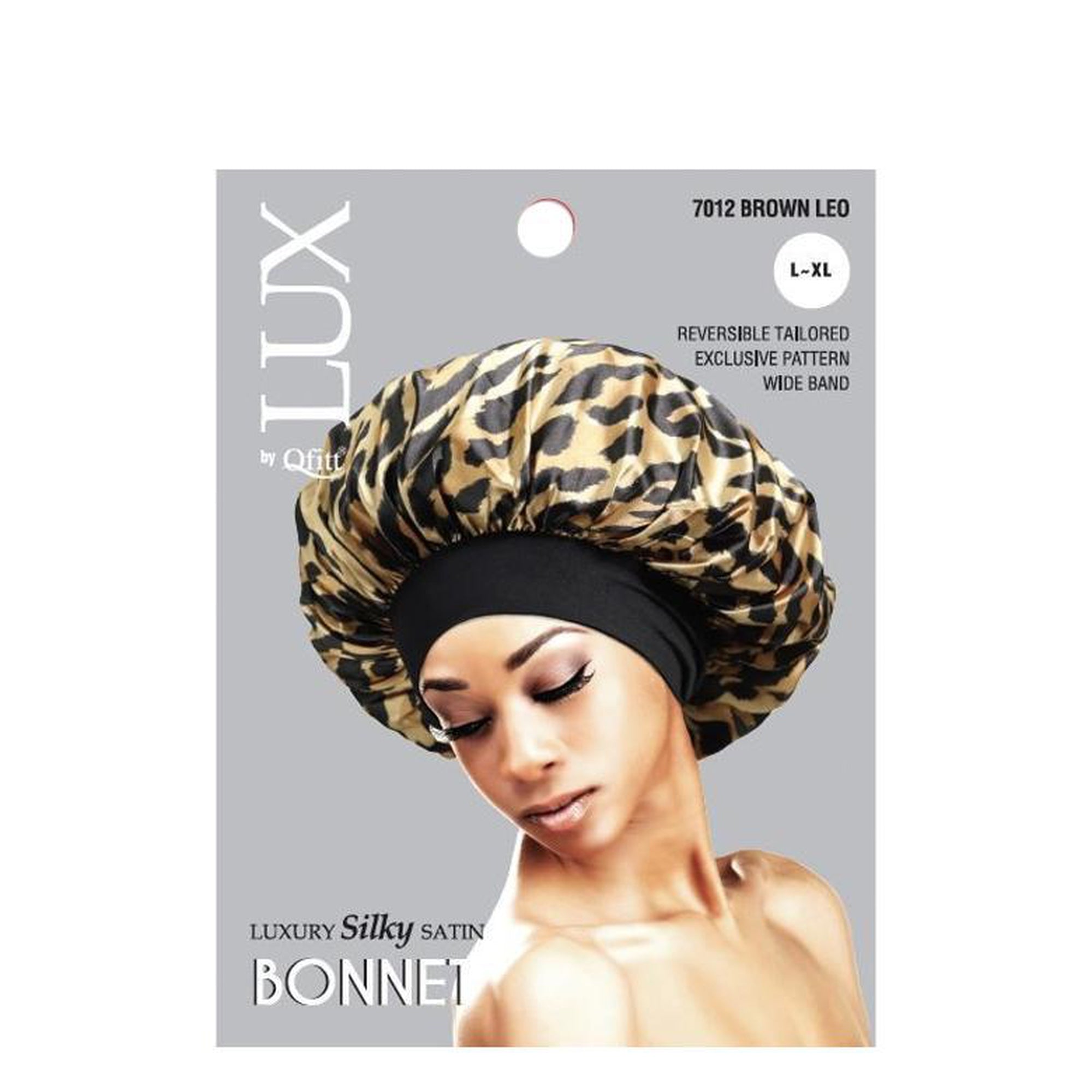 Qfitt Luxury Silky Satin Bonnet (L-XL) Pack of 3