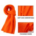 thumbnail image 4 of Bufandas de punto de cachemira de color sólido para mujer Bufanda unisex Bufanda de lana gruesa cálida, 4 of 6