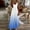 Light Blue, variant on Summer Dresses for Women Fashion Boho Gradient Print V-Neck Long Dress Quick Dry Slim Fit Sleeveless Ruffle Flowy Sundress