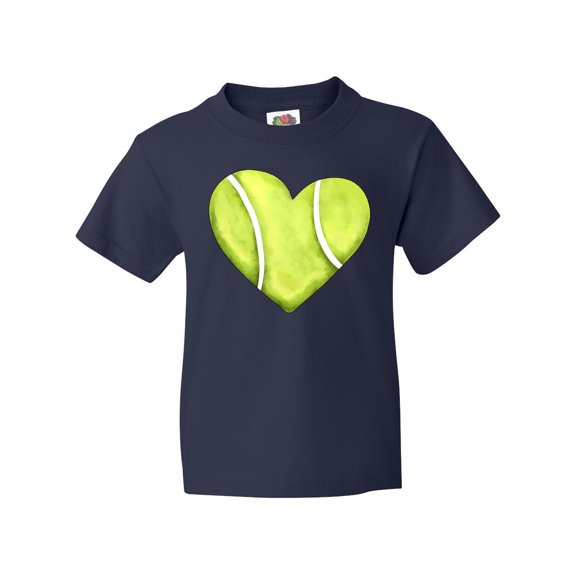 Inktastic Tennis Ball in Heart Youth T-Shirt