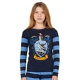 thumbnail image 2 of Harry Potter Kids Hogwarts Houses Crest Tight Fit 2 PC Long Sleeve Pajama Set - Hufflepuff Gryffindor Slytherin Ravenclaw, 2 of 4