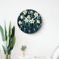 thumbnail image 4 of 10 Inch Wall Clock Battery Operated Silent Clock Decorative for Office, Kitchen, Outdoor, Living Room，Yellow Flower Spring Floral Pretty, 4 of 4