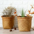 thumbnail image 7 of unbranded  Hyacinth Wicker Waste Basket Small Seagrass Round Wastebasket Storage, 7 of 7