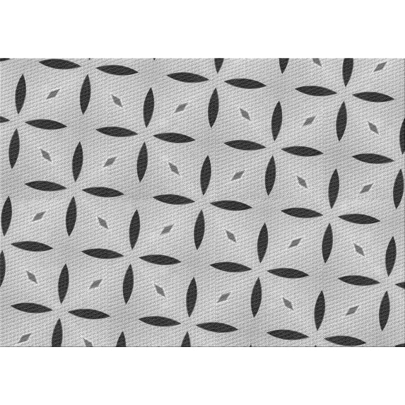 Ahgly Company Indoor Rectangle Patterned Battleship Gray Area Rugs, 2' x 5'