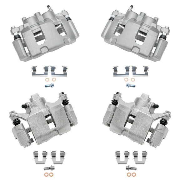 Detroit Axle - Front and Rear Disc Brake Calipers w/Bracket Replacement for 2006 2007 2008 2009 2010 Chevrolet Impala Monte Carlo