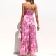 thumbnail image 4 of Vestido largo sin tirantes NikouMX Vestido con estampado floral para mujer Vestido largo floral de verano, 4 of 6