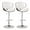White, variant on YEXJ Bar Stools Set of 2, Swivel Adjustable Height Barstools, PU Leather Upholstered Bar Chairs with Footrest, Bentwood Bar Stool for Kitchen, Bar, Dining Room-2-Black