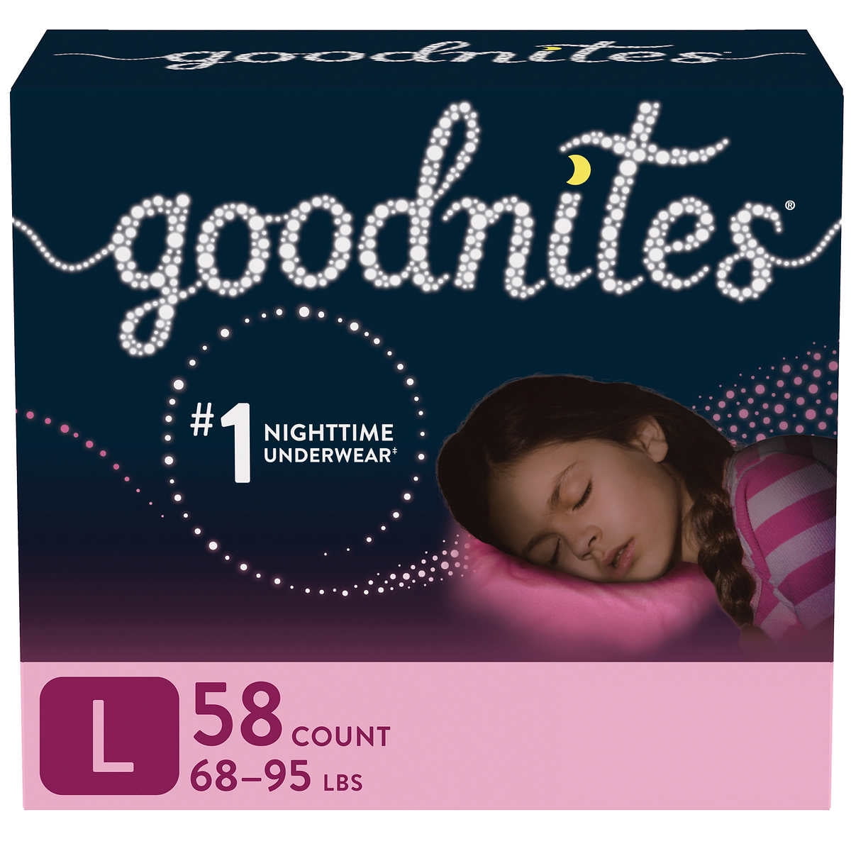 Free Shipping! Goodnites Girls' Nighttime Bedwetting Underwear, XL (95-140 lb.), 46 Ct - Walmart.com Free Shipping! Goodnites Girls' Nighttime Bedwetting Underwear, XL (95-140 lb.), 46 Ct - Walmart.com