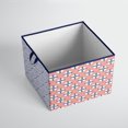 thumbnail image 3 of Bacati - Tribal Olivia Coral/Navy Cotton Percale Fabric covered Storage, Large Box, 14 x 14 x 10 inches, 3 of 10