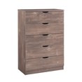thumbnail image 3 of Semiocthome 5 Drawers Dresser Modern Storage Drawer Wood Organizer for Bedroom, Brown, Adult, 3 of 6