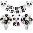 thumbnail image 2 of Globo con forma de bandera con temática de panda, lindo globo de panda, decoración de fondo para fiesta con temática de animales, 2 of 5