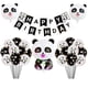 thumbnail image 1 of Globo con forma de bandera con temática de panda, lindo globo de panda, decoración de fondo para fiesta con temática de animales, 1 of 5