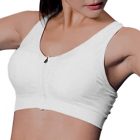 

QWZNDZGR Front Zipper Sports Women s Bra Underwear Running Fitness Seamless Brassiere Shockproof Breathable without Underwire Bralette