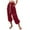 Wine, variant on Women's Casual Pants Elastic Waist Solid Women's Casual Trousers Solid Color Drawstring Pants Waist Long Pants Sweatpants With Pocket on Clearance