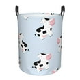 thumbnail image 1 of Balery Cute Farm Cow Cesta de ropa redonda con asas, impermeable, independiente, para ropa, juguetes, dormitorio y familia-Medium, 1 of 6