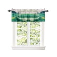 thumbnail image 2 of Kitchen Cafe Valance Curtain for Small Windows,Oil Painting Green Ocean Artwork Rod Pocket Short Valances Marine Theme Hill Sea Gull Window Treatment Panel for Living Room/Bedroom/Bathroom,42x12in, 2 of 9