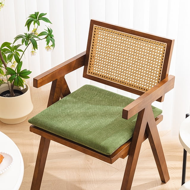Xiao Hua Cojín Relleno de Esponja de Memoria Verde -1 Pieza, 17.72 X 17.72 X 1.97 Pulgadas, Cojín Ergonómico, Soporte de Postura para Oficina a Largo Plazo, Decoración Moderna para el Hogar