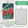 thumbnail image 6 of Yayeee Pot Holders Kitchen Heat Resistant with Pocket 7"x9.8" Cotton Oven Cooking Hot Pads, Christmas Poinsettia, 6 of 7