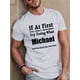thumbnail image 1 of [Michael Graphic Tee] Michael Men's Graphic Tees - Print Short Sleeve Summer Casual Tee Top, 1 of 4