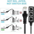 thumbnail image 4 of Cable divisor TANGJMXG adaptador de cable de extensión de red LAN RJ45 macho a 3 hembra RJ45, 4 of 5