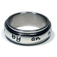 Protected By An Angel Stainless Steel Memorial Spinner Ring size 10