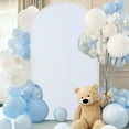 6.6ft White Double-Sided Arch Backdrop with Gold Metal Stand, Wedding ...