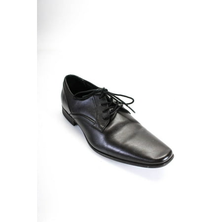 

Pre-owned|Calvin Klein Mens Lace Up Round Toe Oxfords Chocolate Brown Leather Size 10.5